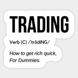 Funny Trading Definition (Black) Sticker